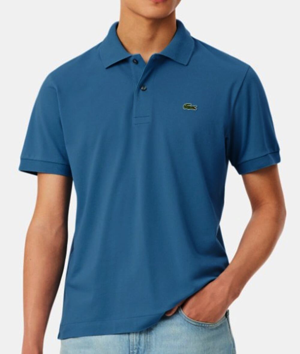 Lacoste Mens Legacy Short Sleeve L.12.12 Pique Polo Shirt Vaporous Blue M
